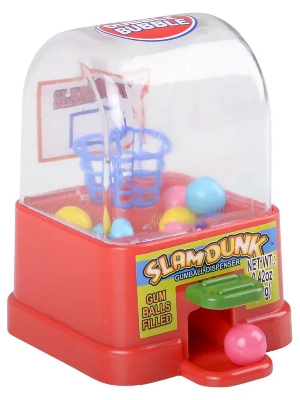 4” Slam Dunk Gumball Dispenser 3 pack with Double Bubble gum balls